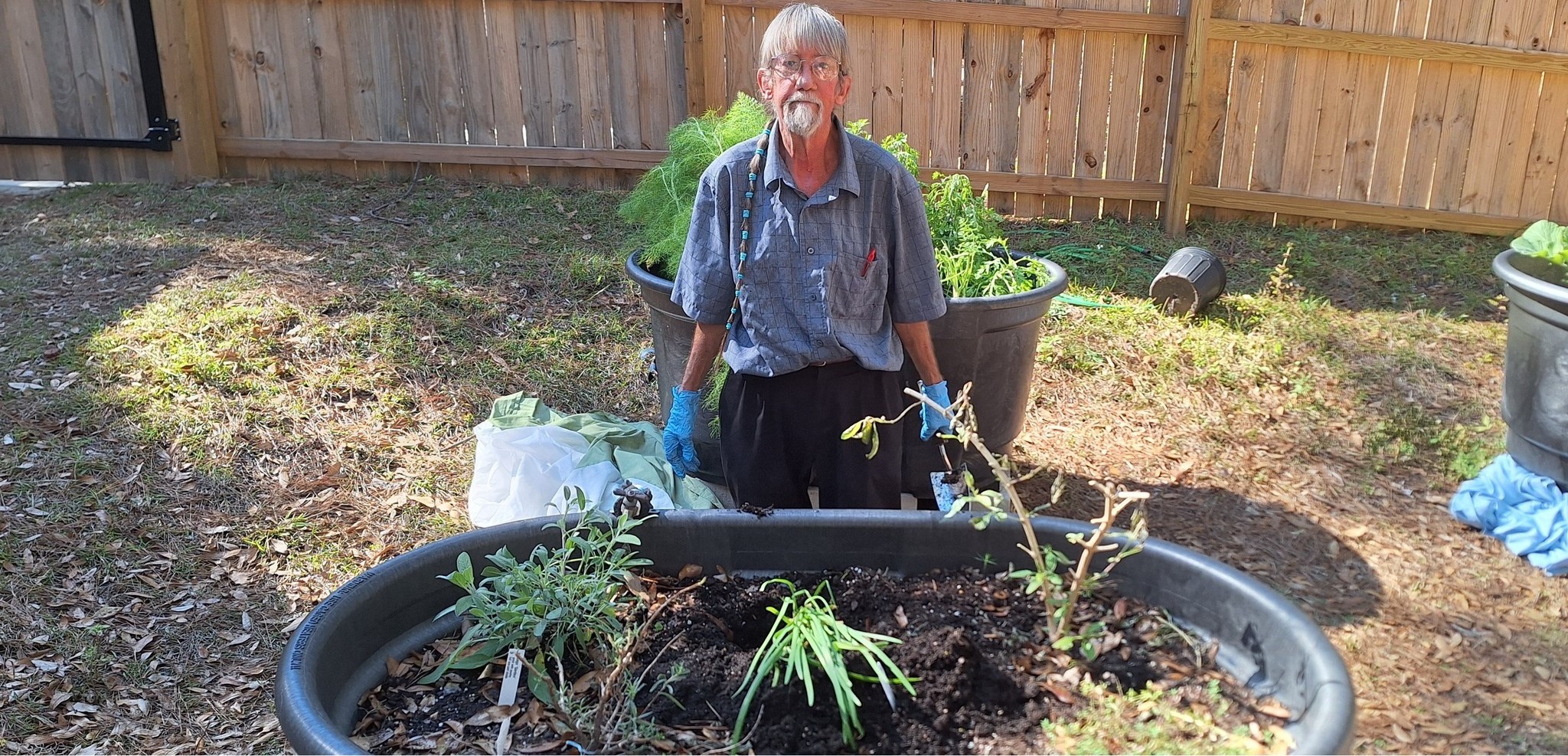 Picture of Scott in the GOC garden